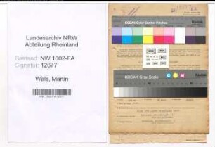 Entnazifizierung Martin Wals, geb. 22.09.1884 (Haendler)