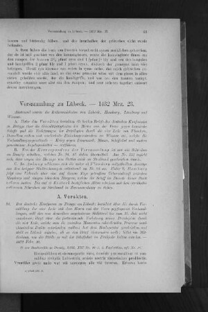 Versammlung zu Lübeck. - 1432 Mrz. 23.