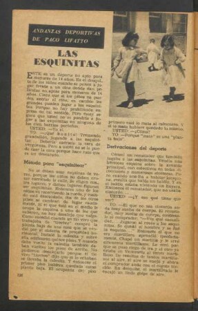 Las esquinitas : Andanzas deportivas de Paco Lifatto