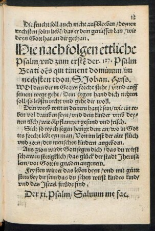 Hier nach folgen ettliche Psalm ...
