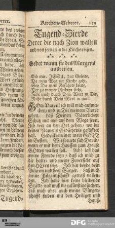 Tugend-Zierde Derer die nach Zion wallen und von fernen in die Kirche reisen.