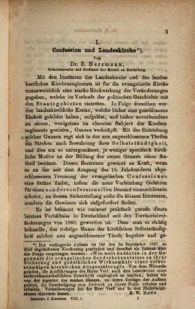 Zeitschrift für Kirchenrecht : Organ der Gesellschaft für Kirchenrechtswissenschaft in Göttingen. 8, 8. 1869