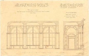 Klenze, Leo von; St. Petersburg (Russland); Eremitage - Raphael - Loggia 1. OG (Schnitte)