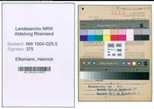 Entnazifizierung Heinrich Efkemann , geb. 07.11.1902 (Klempner)
