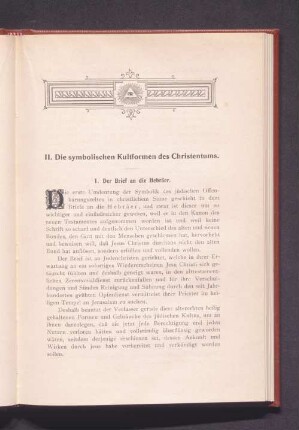 II. Die symbolischen Kultformen des Christentums.