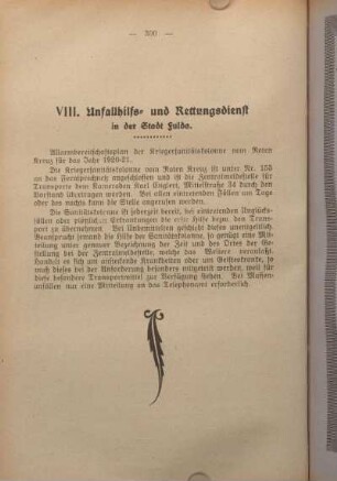 VIII. Unfallhilfs- und Rettungsdienst in der Stadt Fulda
