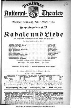 Kabale und Liebe