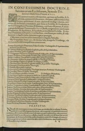 In Confessionem Doctrinae Saxonicarum Ecclesiarum, Synodo Tridentinae oblata, Anno Domini M. D. LI.