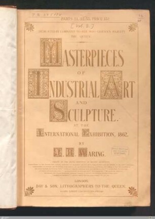 1,2,3: [Masterpieces of industrial art & sculpture at the international exhibition, 1862] Band 1,2,3