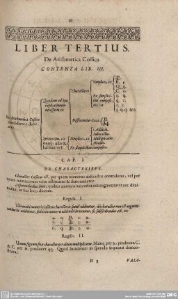 Liber Tertius. De Arithmetica Cossica.