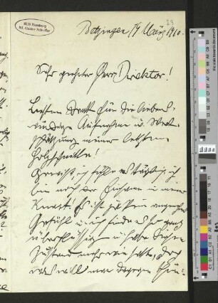 Brief an Gustav Schiefler