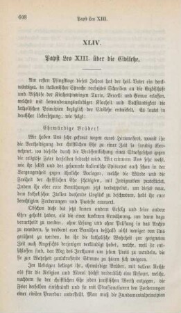 608-613 Papst Leo XIII. über die Civilehe