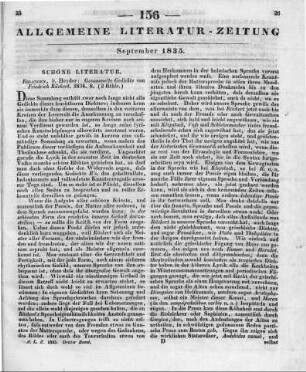 Rückert, F.: Gesammelte Gedichte. Erlangen: Heyder 1834