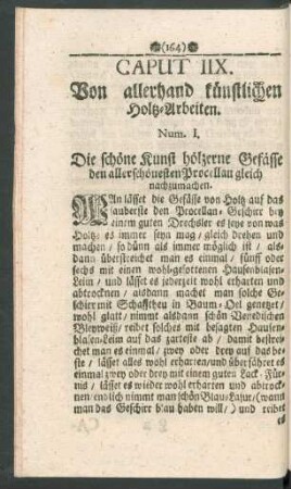 Caput IIX. Von allerhand künstlichen Holtz-Arbeiten.