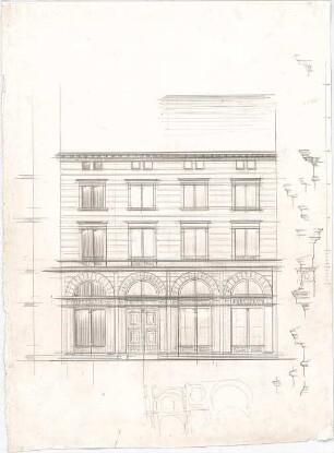 Voit, August von; Gebäude - Ansicht; Gesimse (Details)