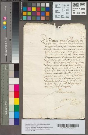 Akte van belofte van de Staten van Holland, van het kapitein- of ritmeesterschap van een compagnie paarden voor den Heere van Ameide, 18 Juli 1614.