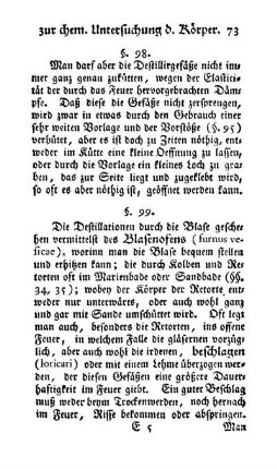 Anwendung der Gefäße zum Destilliren (§. 99)