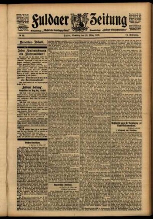 Zweite Ausgabe vom Samstag, den 23. März 1907.