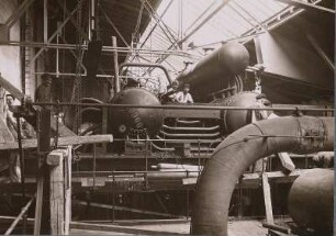 Kessel 18 (Ersatz) - Montagebild, Obertrommeln mit Dampfsammler