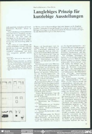 Langlebiges Prinzip für kurzlebige Ausstellungen : Baukästen