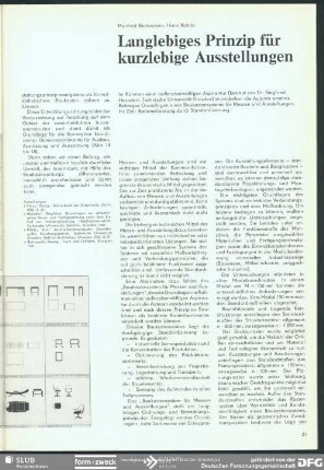 Langlebiges Prinzip für kurzlebige Ausstellungen : Baukästen