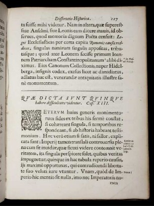 Quæ Dicta Sunt Quinque habere difficultates videntur. Cap. XIII.