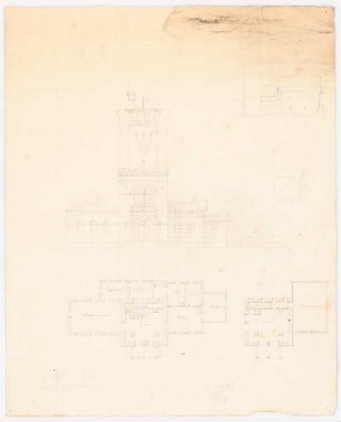 Maschinenhaus: Grundriss, Ansicht