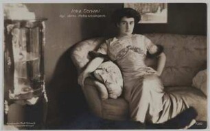 Porträt Irma Tervani : Porträt Irma Tervani (1887-1936; Sängerin). Fotografie (Weltpostkarte, gelaufen an Werner Schoch) im Verlag Emil Schwalb, vor 1912