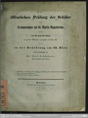 Darstellung der mathematischen Geographie für die oberen Gymnasialclassen