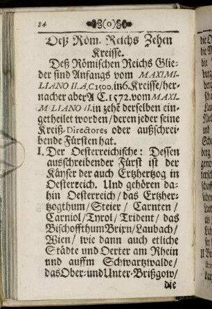 Des Röm. Reichs Zehen Kreisse
