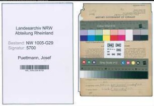 Entnazifizierung Josef Puettmann , geb. 07.12.1905 (Lokheizer)