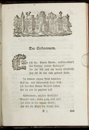 Der Seidenwurm - Eine seltene Begebenheit am 8ten November 1783