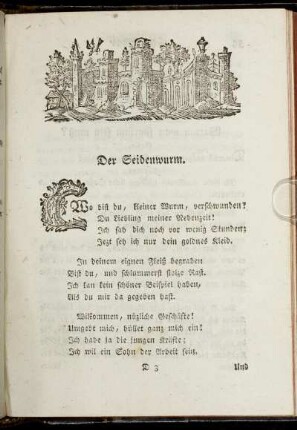 Der Seidenwurm - Eine seltene Begebenheit am 8ten November 1783