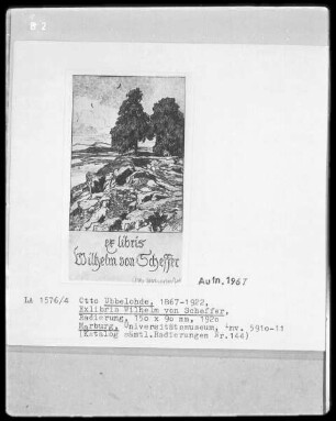 Exlibris Wilhelm von Scheffer