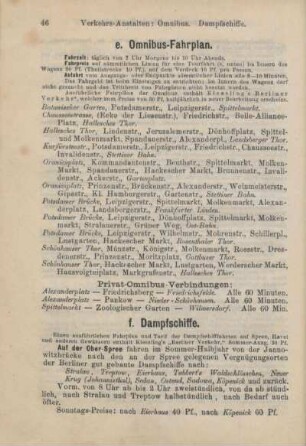 e. Omnibus-Fahrplan