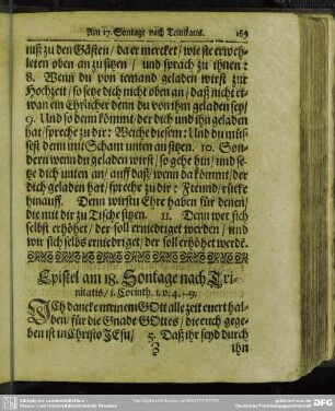 Epistel am 18. Sontage nach Trinitatis