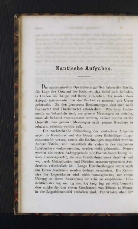 Nautische Aufgaben.