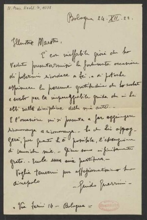 Brief an Ferruccio Busoni : 24.12.1922