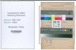 Entnazifizierung Paula Bergmann , geb. 03.03.1903 ()