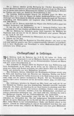 Stellungskampf in Lothringen.