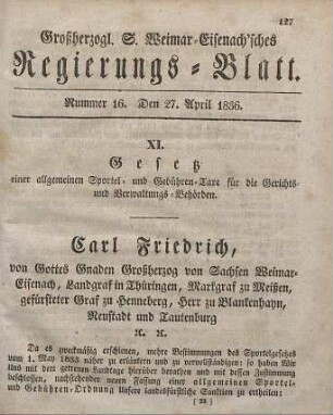 Nr. 16 : 27. April 1836