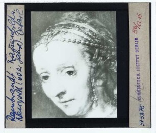 Rembrandt, Frau mit Nelke (New York MMA 14.40.622) : Ausschnitt (Kopf)