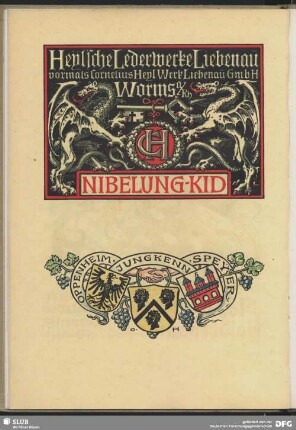 Heylsche Lederwerke Liebenau vormals Cornelius Heyl Werk Liebenau GmbH Worms a. Rh. Nibelung-Kid