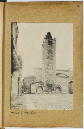 Santi Apostoli, Verona: Außenansicht (aus: Skizzen- und Fotoalbum 5)