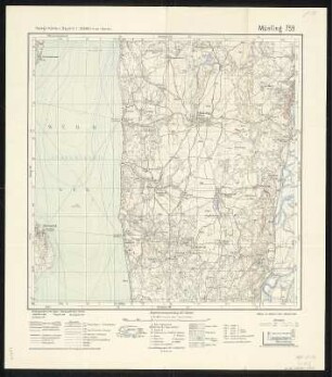 Meßtischblatt 759 : Münsing, 1941 : Münsing. - Aufn. 1889, Ausg. 1890, Neuausg. 1931, Nachträge 1933, bereinigt 1941. - 1:25000. - München, 1941. - 1 Kt.