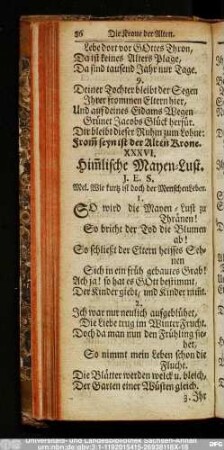 XXXVI. Him[m]lische Mayen-Luft.