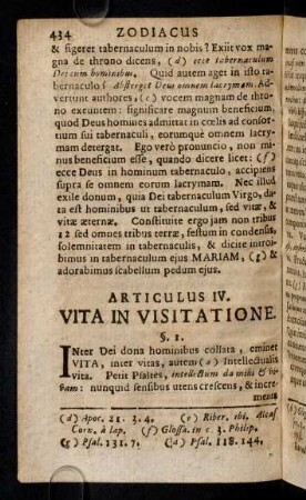 434-456, Articulus IV. Vita in Visitatione.
