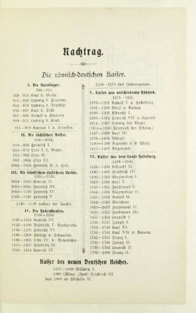 Die römisch-deutschen Kaiser. Kaiser des neuen Deutschen Reiches