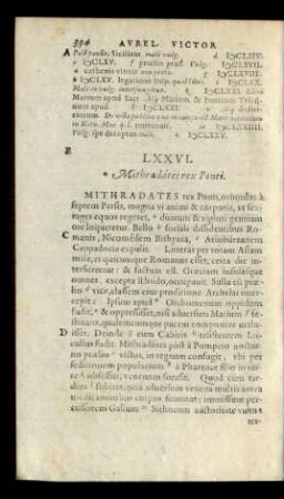 LXXVI. Mithradates rex Ponti.