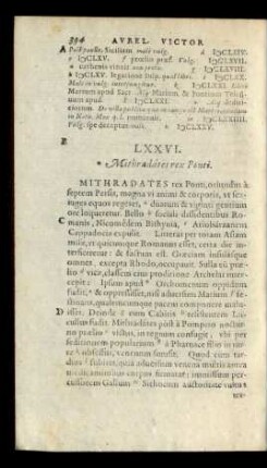 LXXVI. Mithradates rex Ponti.